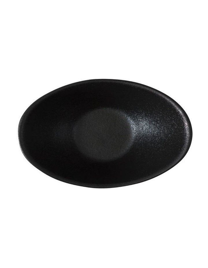 Caviar Oval Sauce Bowl 11x4cm in Black