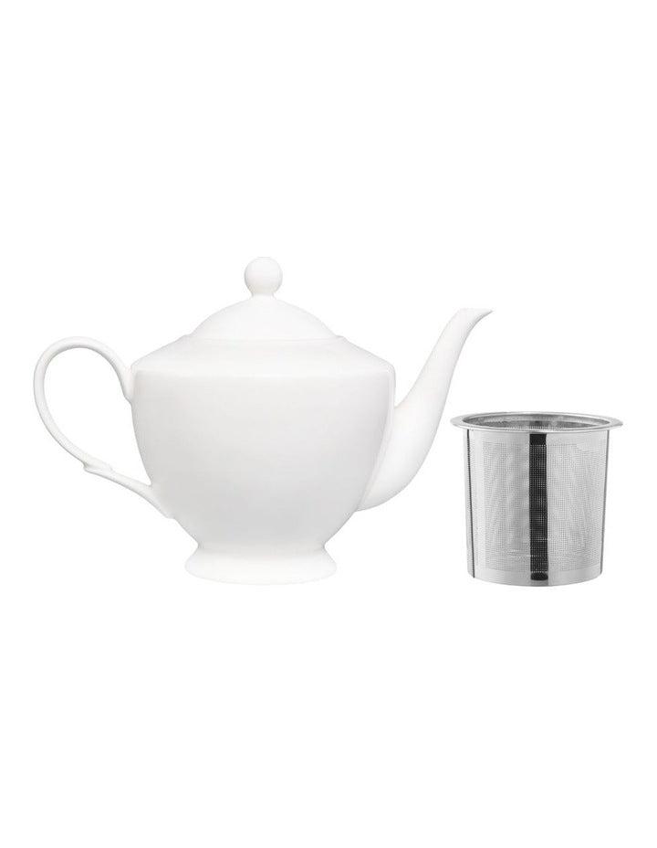 Basics Classic Teapot With Infuser 1L in White