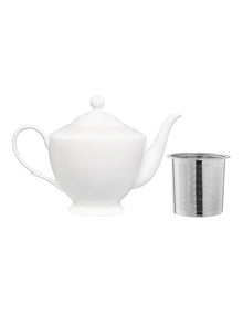 Basics Classic Teapot With Infuser 1L in White
