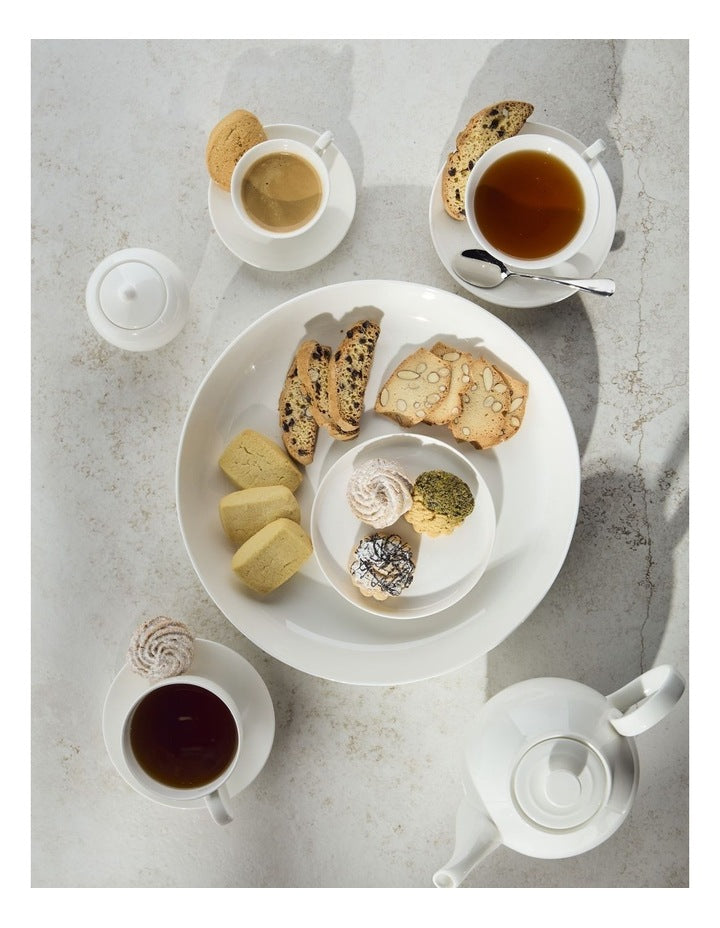 Cashmere Footed Demi Cup And Saucer 90ml in White