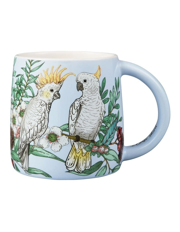 Eloise Short Native Grace Yellow Crested Cockatoo Mug 350ml in Multi
