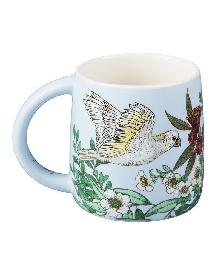 Eloise Short Native Grace Yellow Crested Cockatoo Mug 350ml in Multi