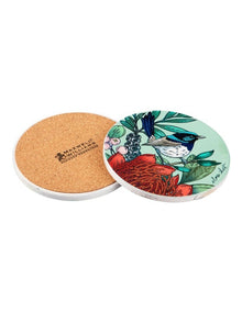 Eloise Short Native Grace Ceramic Coaster 10cm Set of 4 in Multi