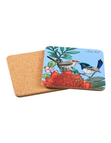 Eloise Short Native Grace Cork Back Coaster 10.5cm Set of 4 in Multi