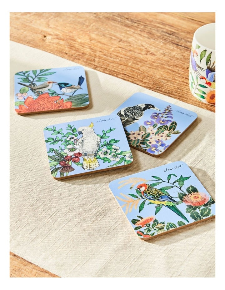 Eloise Short Native Grace Cork Back Coaster 10.5cm Set of 4 in Multi