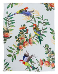 Eloise Short Native Grace Eastern Rosella Tea Towel 50x70cm in Multi