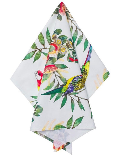 Eloise Short Native Grace Eastern Rosella Tea Towel 50x70cm in Multi
