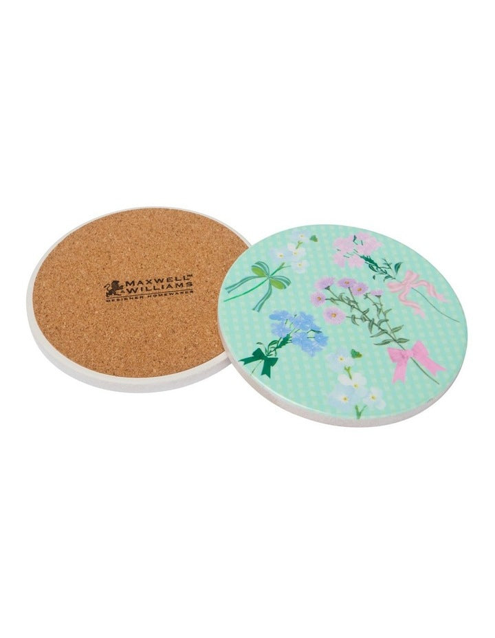 Cherish Ceramic Coaster 10cm Set of 4 Gift Boxed in Multi