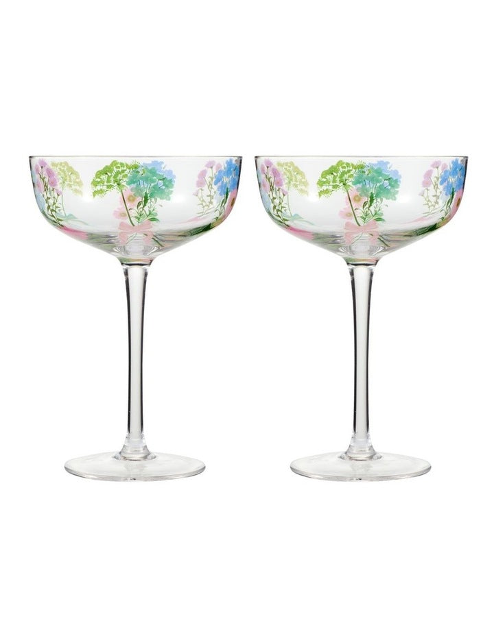 Cherish Coupe Glass 300ml Set of 2 in Multi