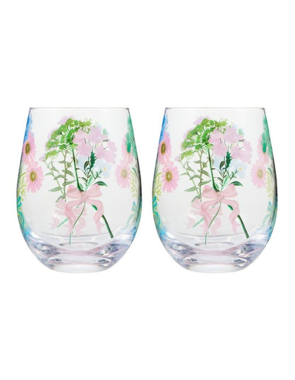 Cherish Stemless Glass 550ml Set of 2 in Multi