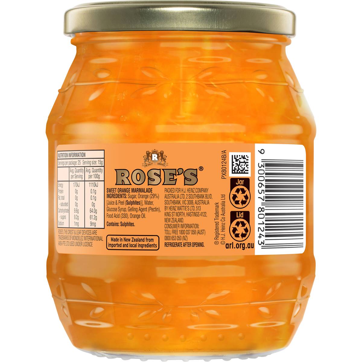 Rose's Sweet Orange Marmalade 375g
