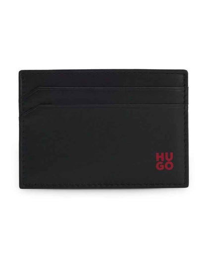Leather Card Holder Wallet - Black