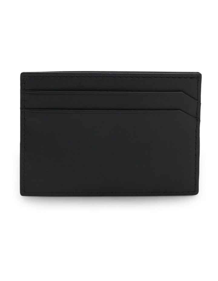 Leather Card Holder Wallet - Black