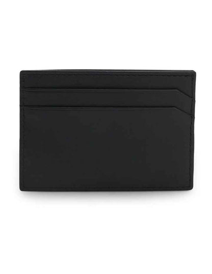 Leather Card Holder Wallet - Black