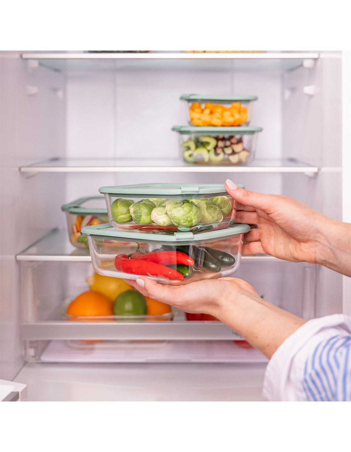 STORE RECTANGLE CONTAINER W VENT 370ML EUCALYPTUS