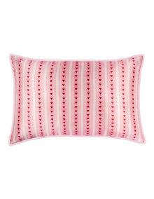 Pure Silk Queen Pillowcase with Lace Trim in Sweetie