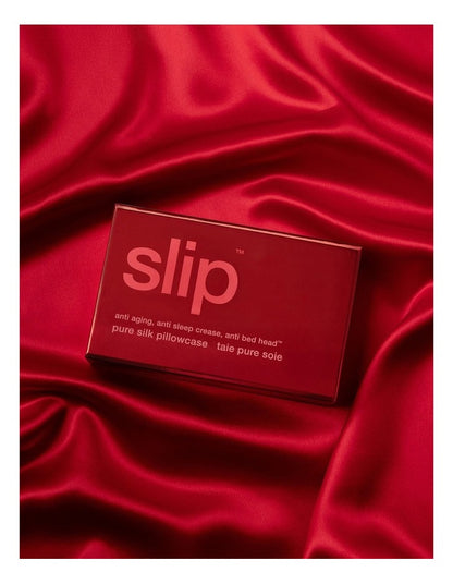 Pure Silk Queen Pillowcase in Scarlet