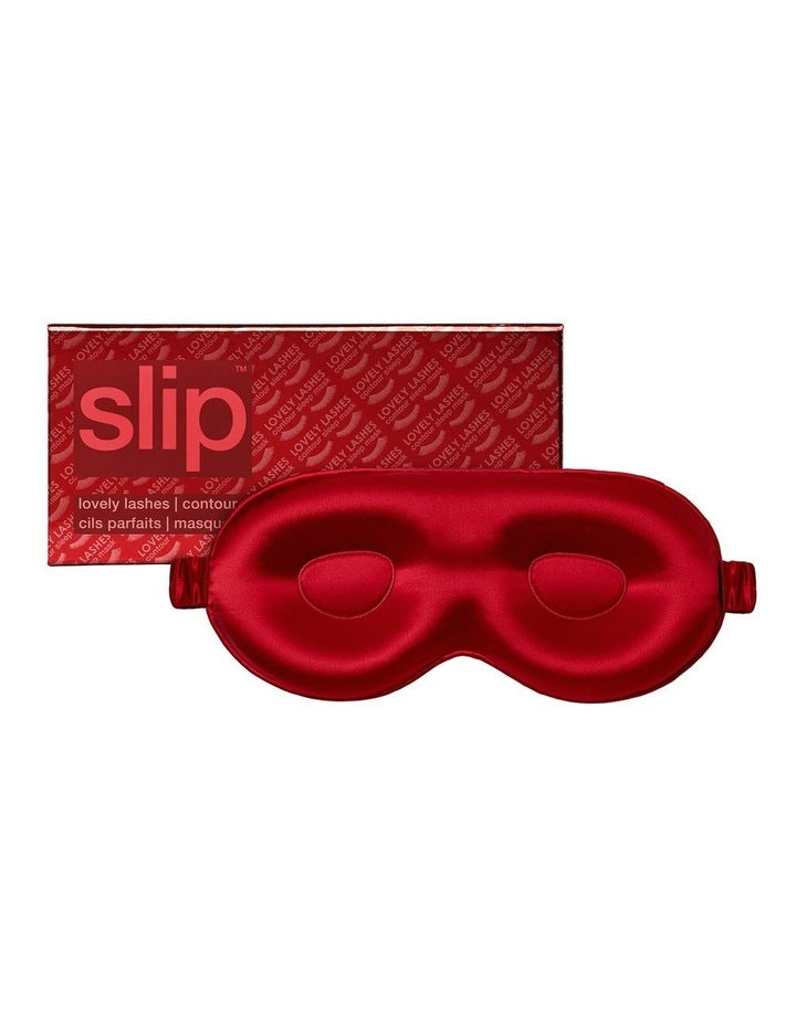 Pure Silk Contour Sleep Mask in Scarlet