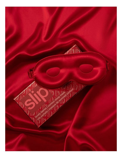Pure Silk Contour Sleep Mask in Scarlet