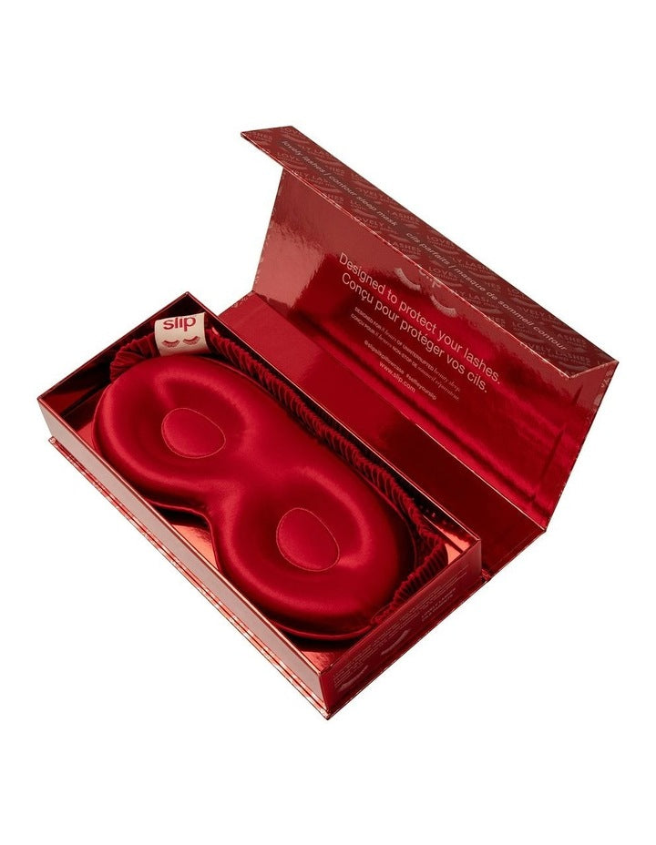 Pure Silk Contour Sleep Mask in Scarlet