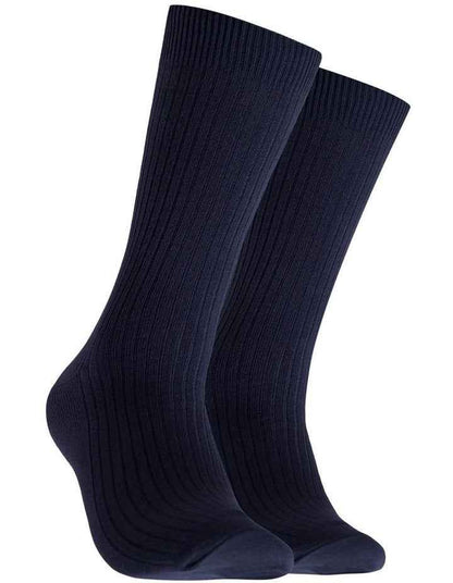 Bamboo Rib Socks 2 Pack in Blue
