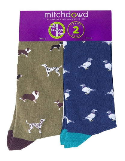 Bamboo Bark & Coo Socks 2 Pack in Multi