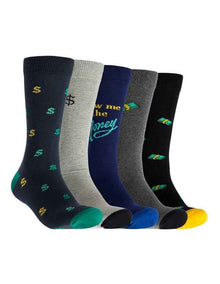 Mo Money Cotton Socks 5 Pack in Multi