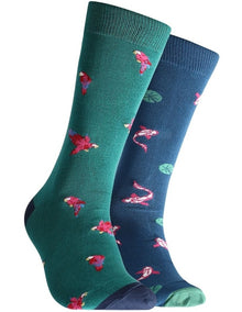 Flight and Swim Bamboo Sock Pack Of 2 in Multi