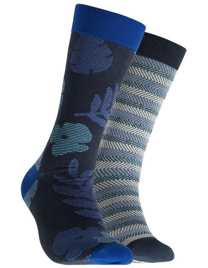 Mountains Cotton Socks 2 Pack in Multi