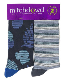 Mountains Cotton Socks 2 Pack in Multi