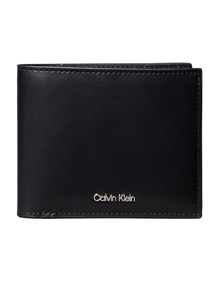 Raised EW Bill Fold Wallet in Black