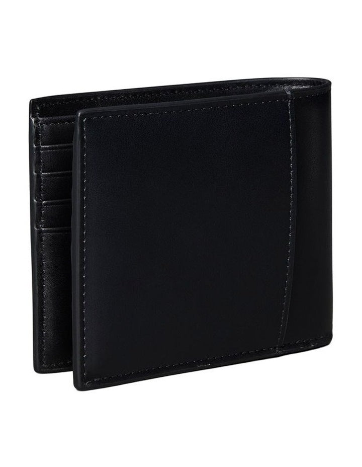 Raised EW Bill Fold Wallet in Black