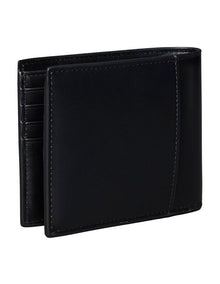 Raised EW Bill Fold Wallet in Black