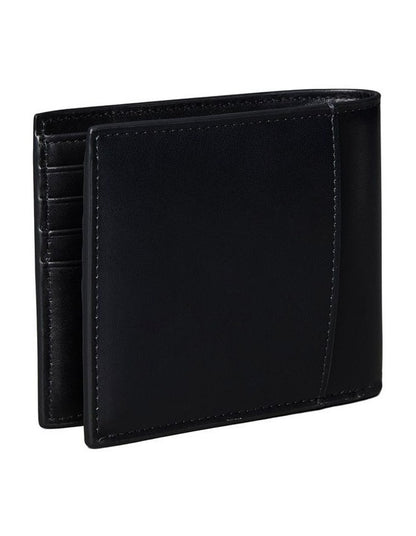 Raised EW Bill Fold Wallet in Black