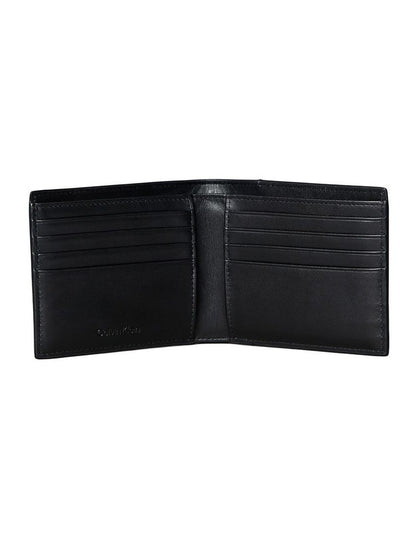 Raised EW Bill Fold Wallet in Black