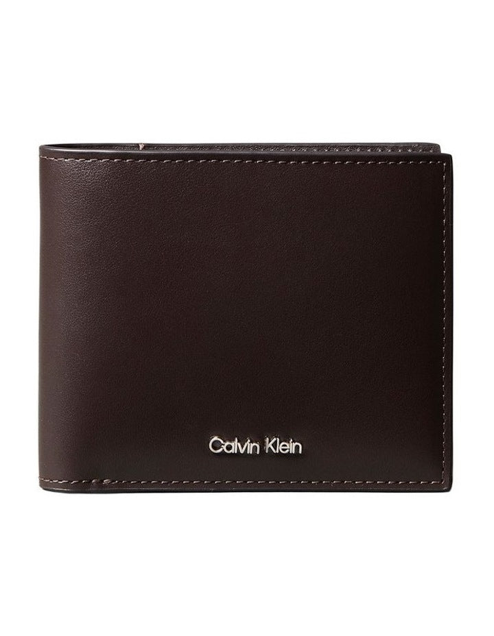 Raised EW Bill Fold Wallet in Dark Brown
