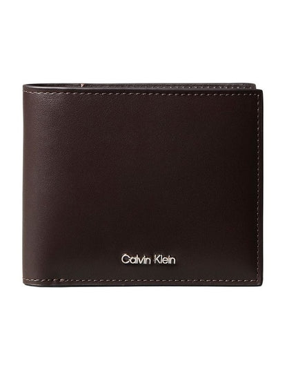 Raised EW Bill Fold Wallet in Dark Brown