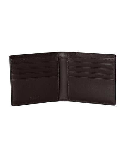 Raised EW Bill Fold Wallet in Dark Brown