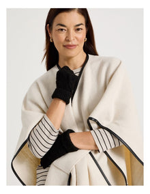 June Cable Gloves in Black