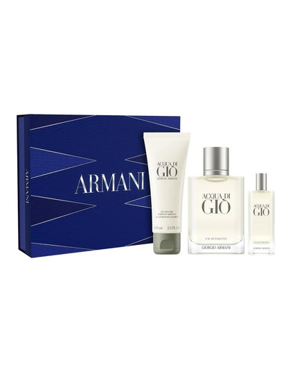 Acqua Di Gio Homme EDT 100ml Set (Includes ADGH EDT 10ml & Shower Gel 75ml)