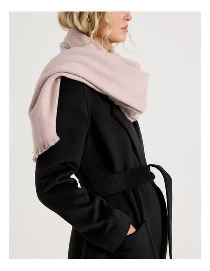 Chevron Woven Winter Scarf in Mauve