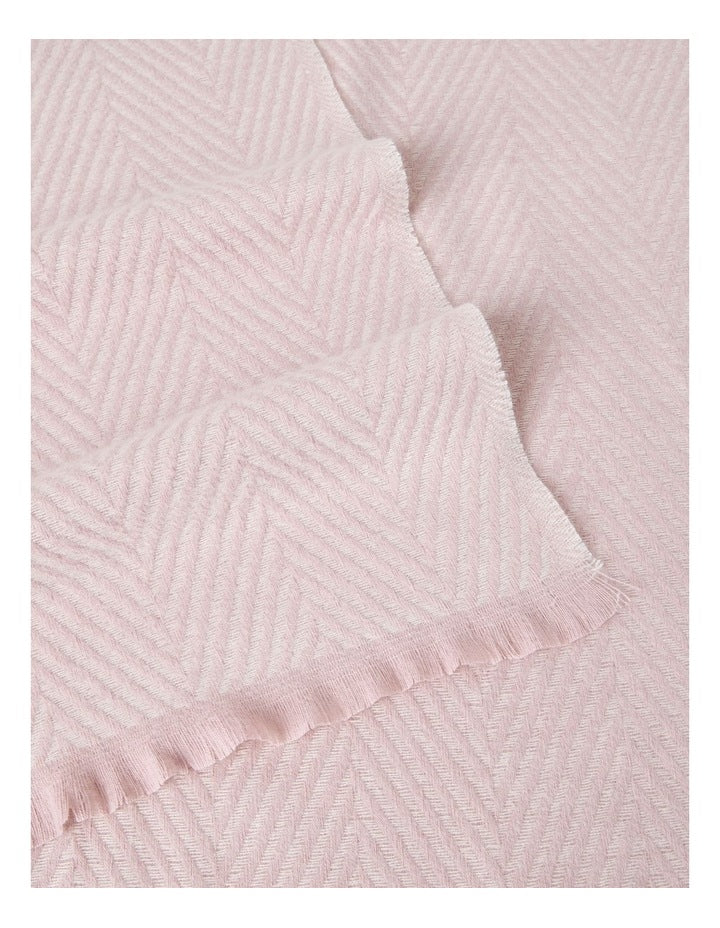 Chevron Woven Winter Scarf in Mauve