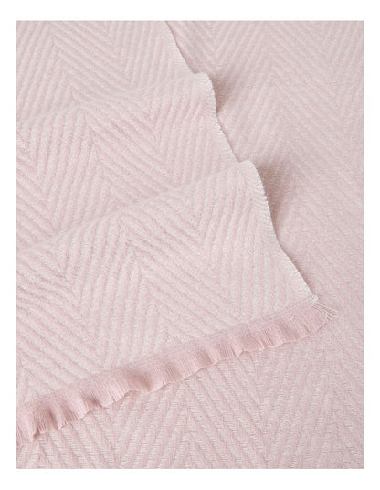 Chevron Woven Winter Scarf in Mauve