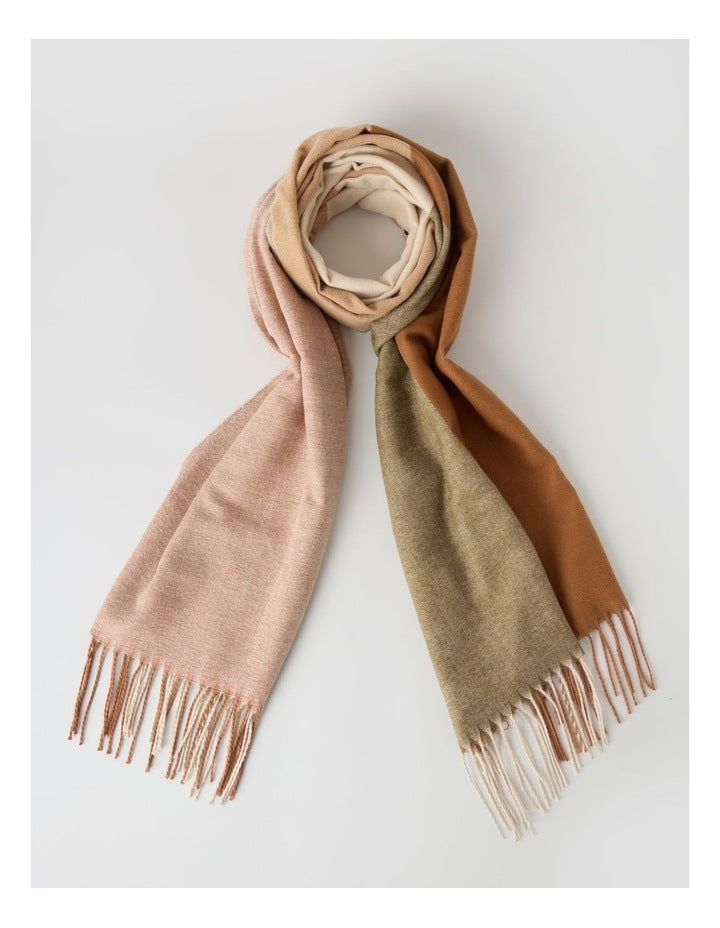 Dayton Brushed Winter Scarf in Camel