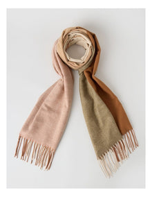 Dayton Brushed Winter Scarf in Camel