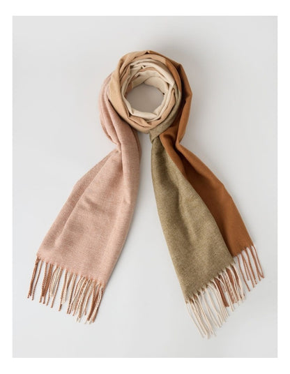 Dayton Brushed Winter Scarf in Camel