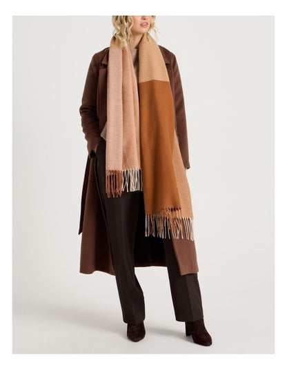 Dayton Brushed Winter Scarf in Camel