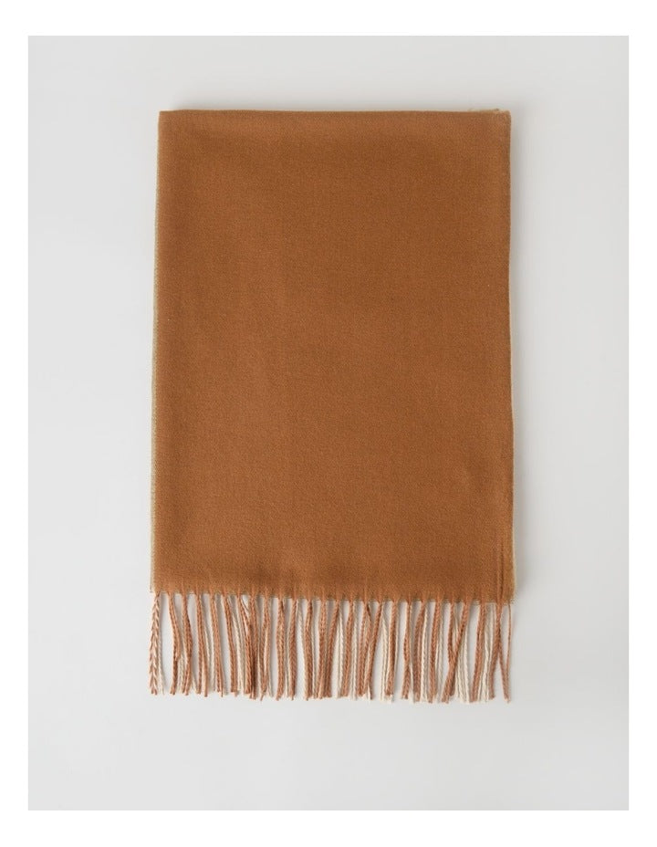 Dayton Brushed Winter Scarf in Camel