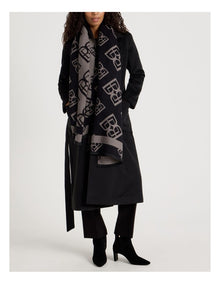 Monogram Winter Scarf in Black