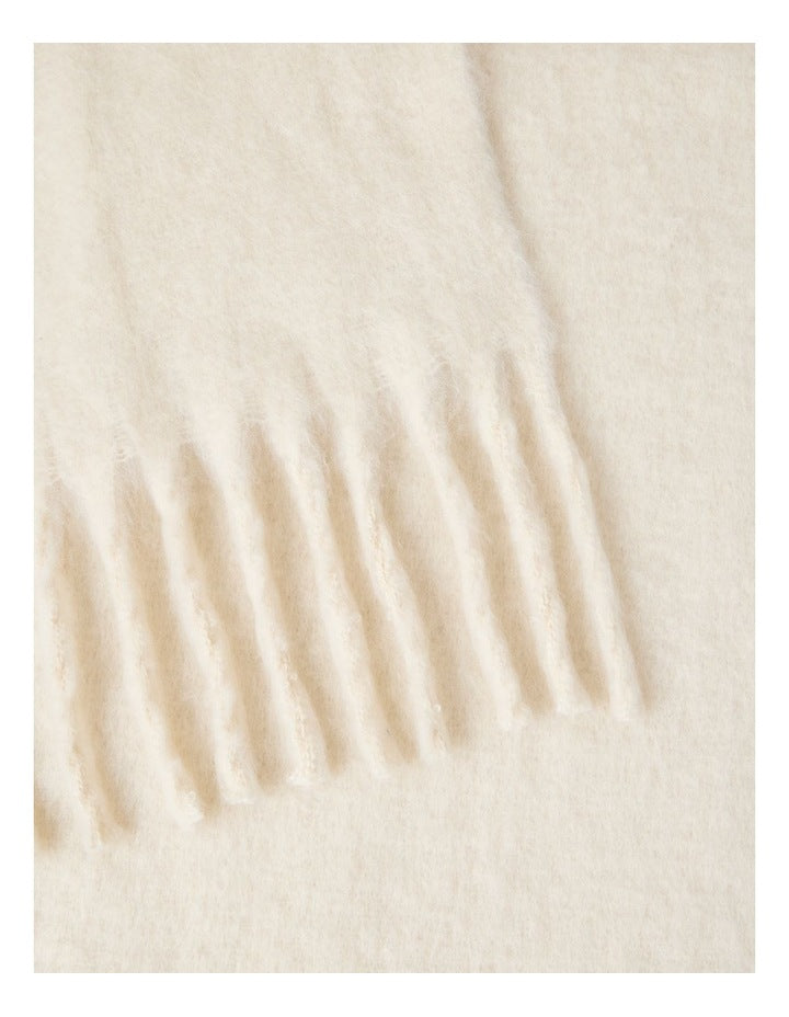 Sienna Brushed Chunky Winter Scarf in Cream